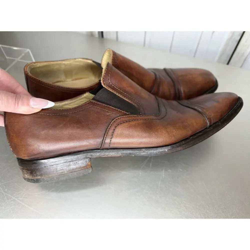 To Boot New York Shoes Mens Size 10.5 Brown Leather Loafers Dress Italian